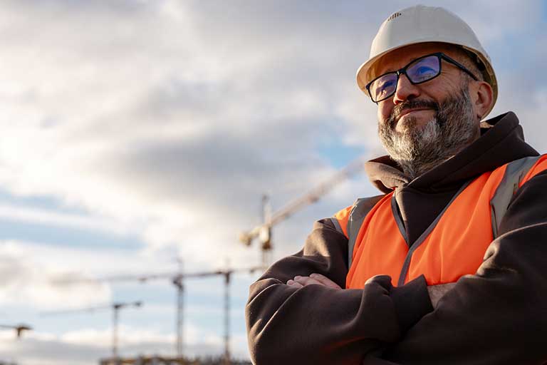Construction Seo Services | Rsm Marketing Two male construction workers discussing seo for construction companies