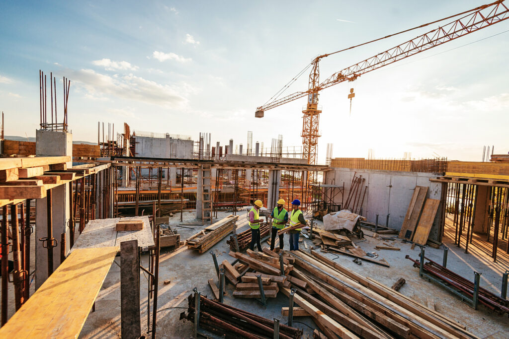 Crane-construction-site